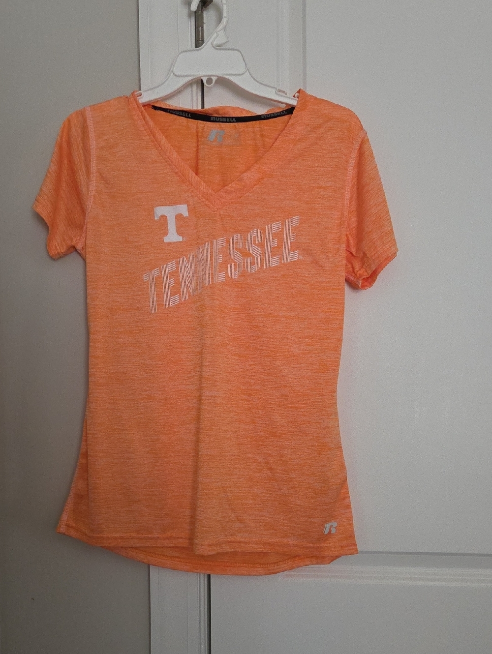 Russell Athletic Tennessee V-Neck Short Sleeve Tee - Orange